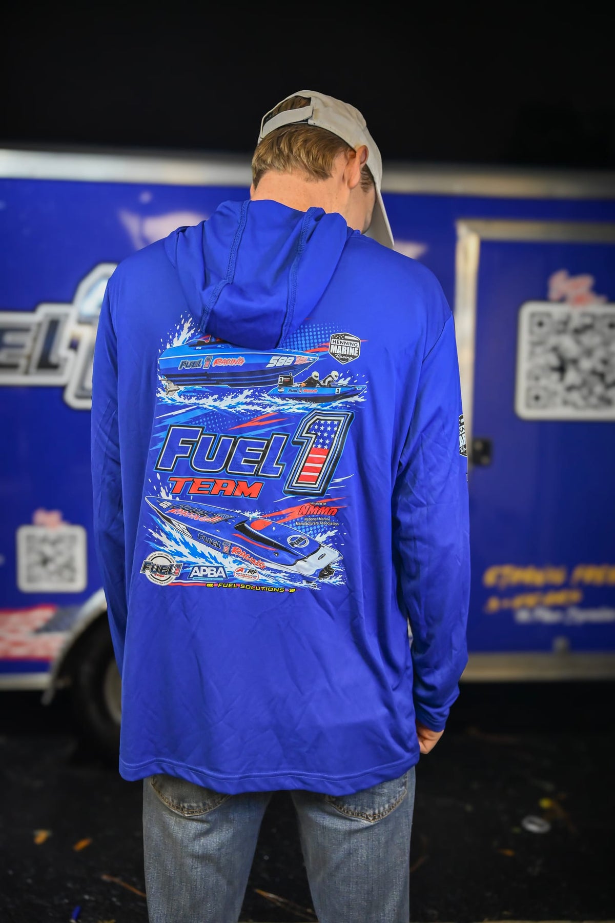 Fuel 1 Team Hooded Long Sleeve - Royal Blue