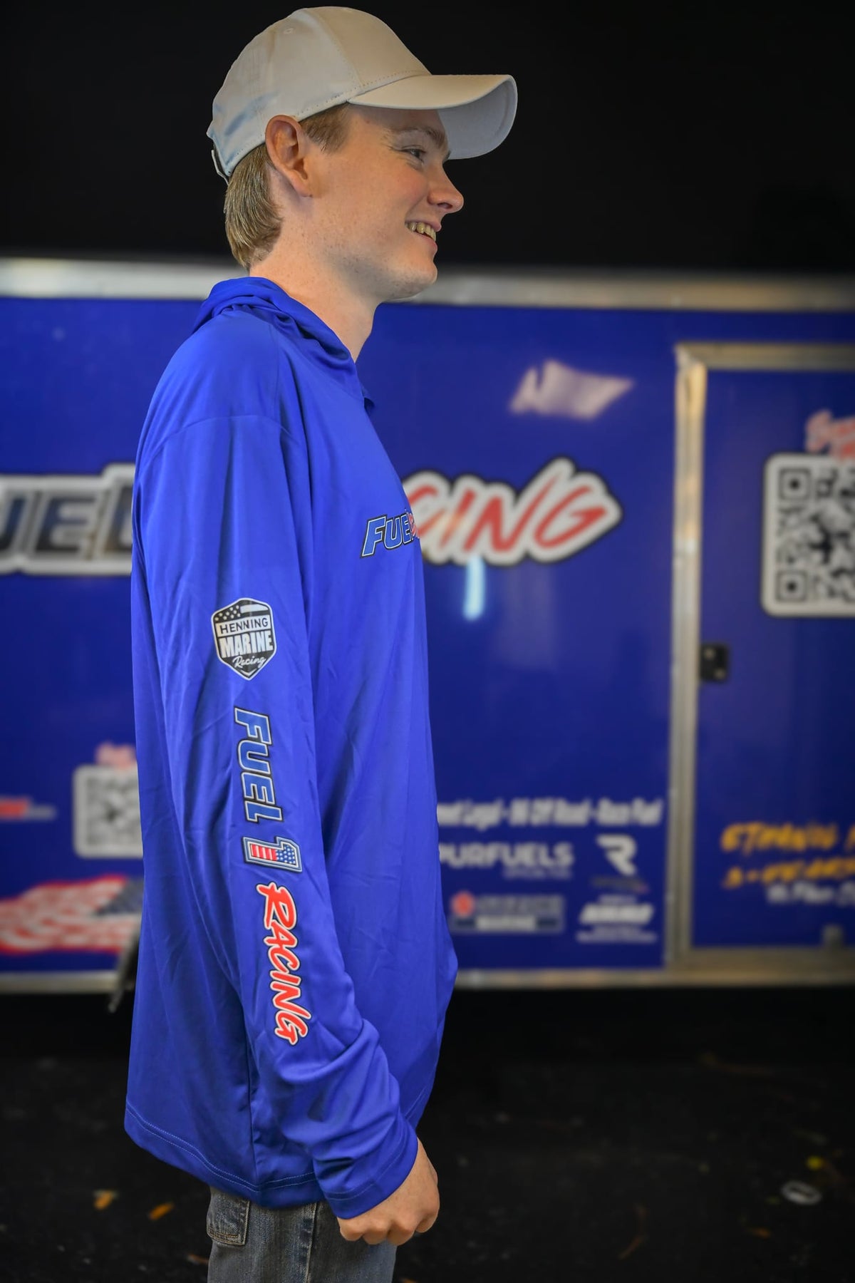 Fuel 1 Team Hooded Long Sleeve - Royal Blue
