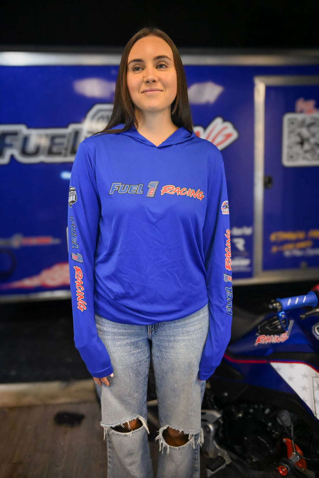 Fuel 1 Team Hooded Long Sleeve - Royal Blue