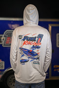 Fuel 1 Racing Hooded Long Sleeve - White (back graphic)
