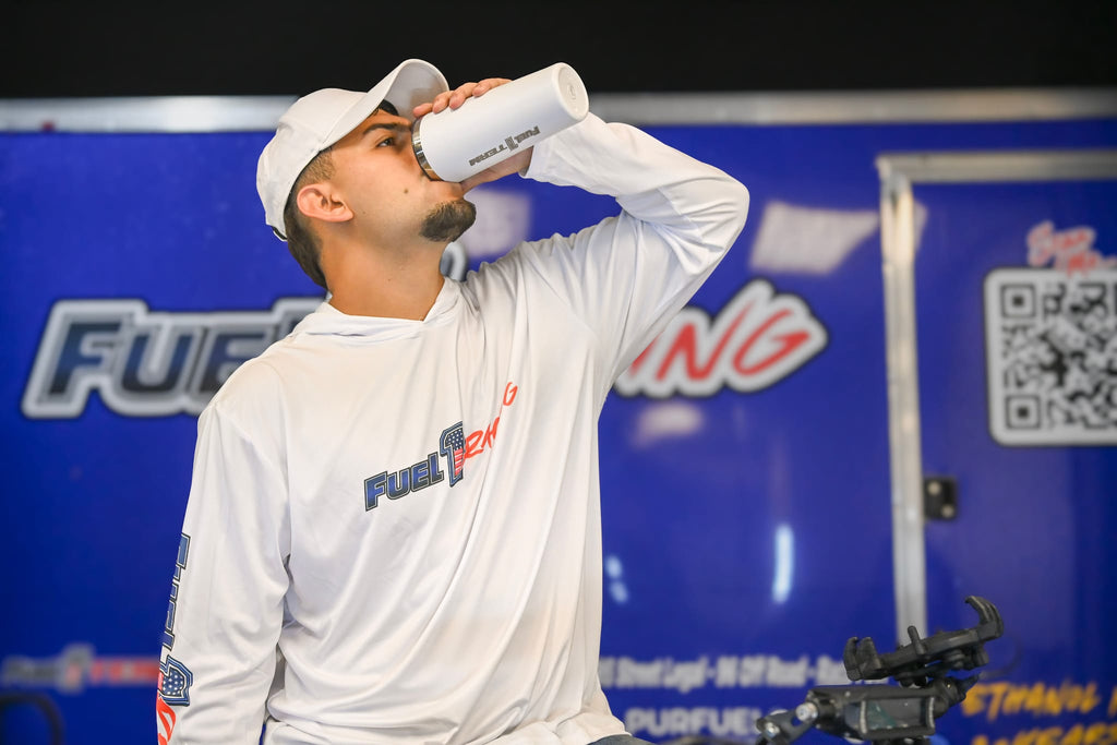 White Fuel 1 Racing Hooded Long Sleeve